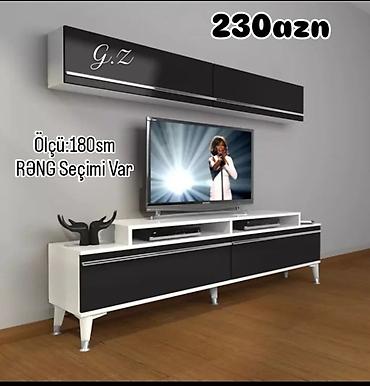TV altlığı: TV stendi və asma divar dolabı dəsti - Ümumi ölçü: 180 sm - Rəng — 1