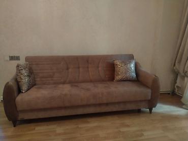 Teze Embawoodun,Qəhvəyi rəngli, üçnəfərlik divan - Material: yumşaq