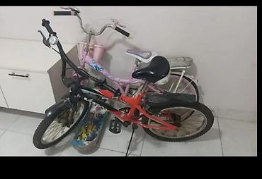kreditle velosipedler: Uşaq nəqliyyat dəsti - 2 ədəd uşaq velosipedi: - Qara-qırmızı BMX — 1