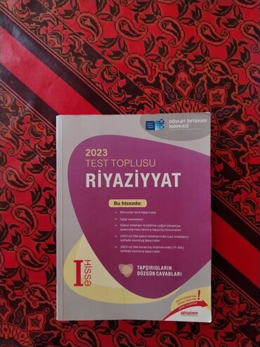 test toplusu riyaziyyat 1 hisse pdf 2023: Kitab satilir test toplusu 1hisse alindiqi vaxtan beri el vurulmayib