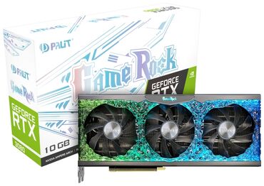 микрофон с колонкой: Видео карта, Колдонулган, Palit, GeForce RTX, 10 ГБ, ПК үчүн