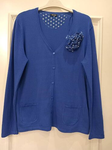 женские трикотажные спортивные костюмы: Кардиган от Gerry Weber (Германия), красивый синий цвет, размер 44