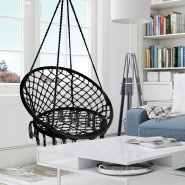 каркасная мебель: Стильное и удобное подвесное кресло-качель. Отличное дополнение для
