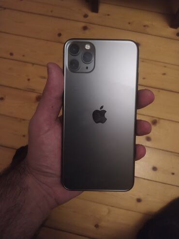 Apple iPhone: IPhone 11 Pro Max, 256 GB, Alpine Green, Zəmanət, Barmaq izi, Simsiz şarj