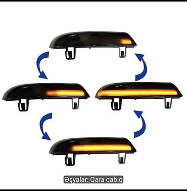 lider disk teker satisi: Mashin güzgüsü üçün dinamik dönmə siqnalları (LED) – qara korpus — 2