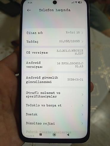 honor x8a kabro: Xiaomi 15, 128 GB, rəng - Qara, 
 İki sim kartlı, Sensor, Barmaq izi — 5