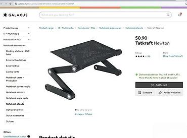 Druga oprema za računare i laptopove: Podesivi aluminijumski stalak/stočić za laptop - Višenamenski dizajn — 10