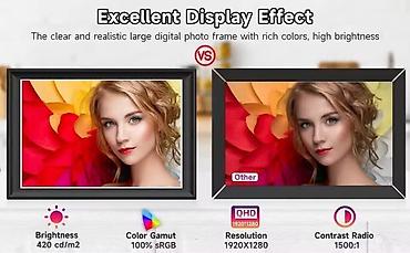 el dekor: Digitalni Wi‑Fi foto‑ram sa Frameo aplikacijom - Ekran: IPS Full HD — 3