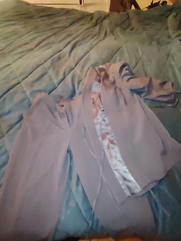 triko dest: Qadın kostyum dəsti – şalvar + jaket - Rəng: tozlu bənövşəyi/boz ton — 4