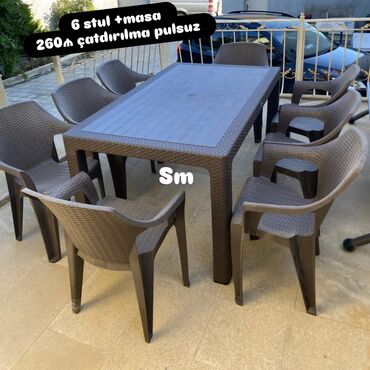 Masa və oturacaq dəstləri: Yeni, Açılmayan, 4 stul — 9