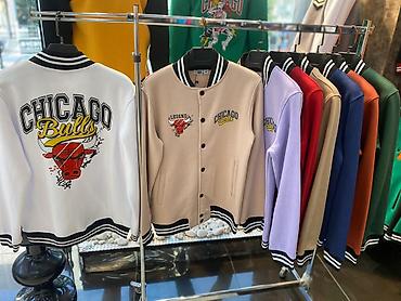 şort: Unisex kollecsiya – varsity stilində snap düyməli jaketlər — 7