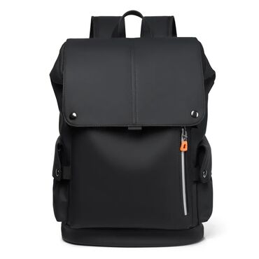 чёрный рюкзак: Классный мужской рюкзак, городской стильный и вместительный для