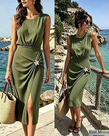 baletanke devojcice: Elegantna midi letnja haljina Emi Moda – Made in Italy - Kroj: bez — 5