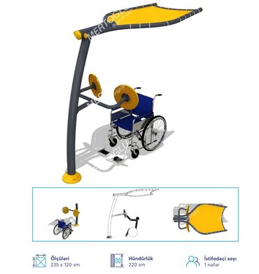 Digər trenajorlar: Açıq hava fitnes avadanlıqları – sarı/qrafit rəng palitrası, metal — 18