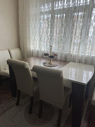 metbex stolu: Yemək otağı üçün masa və 6ədəd stul dəsti. Masa: - Forma: düzbucaqlı — 1