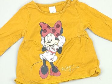 żółta bluzka z długim rękawem: Bluzka, Disney, 3-6 m, stan - Dobry
