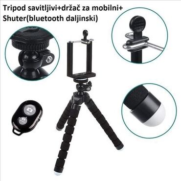 Ostali aksesoari za mobilne telefone: Mini Tripod za mobilni telefon + Držač + Bluetooth Okidac Fleksibilan — 17