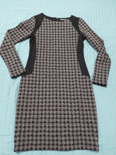 haljine za jesen zimu: L (EU 40), bоја - Siva, Poslovni, Dugih rukava