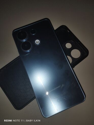 telfon a12: Redmi Note 13, 128 GB, rəng - Göy, Sensor, Barmaq izi, Simsiz şarj