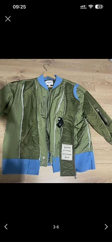 brend geyim: TWIST brendi bomber üslubunda ikiqatlı jaket - Rəng: zeytun-yaşıl — 3
