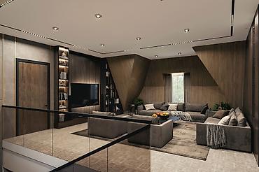 Ремонт под ключ: Премиальный интерьер гостиной/зоны отдыха под ключ - Стиль — 4