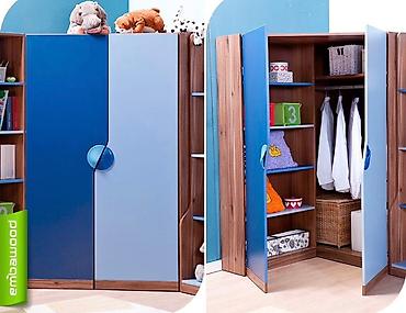 embawood dolab: Oğlan üçün, İşlənmiş, 2 təknəfərlik çarpayı, Dolab — 2