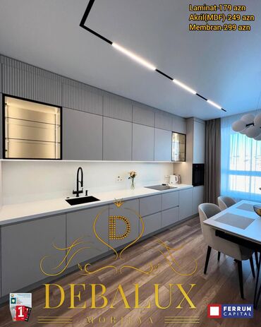 Sifarişlə mətbəx mebeli: Sifarişlə mətbəx dəsti, Özü çəkən petlələr, Sadə laminat, Kredit var, Rayonlara çatdırılma, Pulsuz çatdırılma -da lalafo.az — 6 Sifarişlə mətbəx mebeli: Sifarişlə mətbəx dəsti, Özü çəkən petlələr, Sadə laminat, Kredit var, Rayonlara çatdırılma, Pulsuz çatdırılma — 6