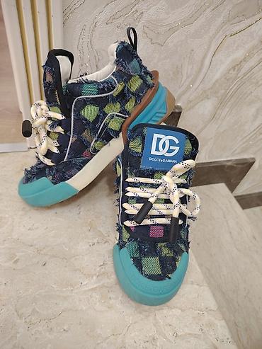 Women's Sneakers and athletic shoes: Dolce & Gabbana, Ölçü: 38, rəng - Göy, İşlənmiş — 2