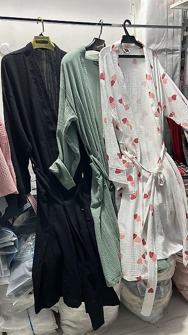 Халаты: Муслиновые халаты Вафельные халаты Мужские/Женские/Детские 100%хлопок — 2