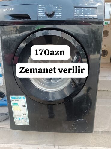 Uzunmüddətli kirayə mənzillər: Paltaryuyan maşın Sharp, 6 kq, İşlənmiş, Avtomat, Ünvandan götürmə, Ödənişli çatdırılma