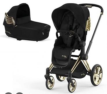 Cybex by Jeremy Scott Priam 2-si-1 arabası – şık qara-qızılı dizayn