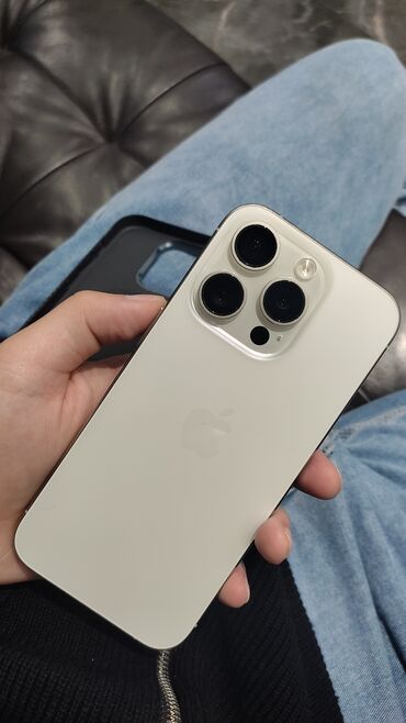купить го про: IPhone 15 Pro, Б/у, 256 ГБ, White Titanium, Коробка, 89 %
