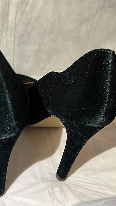 Другая женская обувь: Туфли-лодочки на каблуке из бархатного материала - Цвет: темный — 1