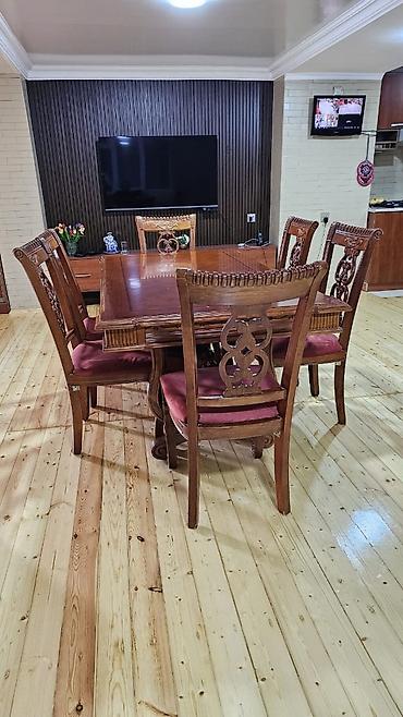 tap az stullar: Masa desti. 350azn. 6 stulla yaxsı veziyyetde ünvan bineqedi *Tehi — 1