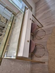 кроватки для детей: Уктоочу бөлмө гарнитуру, Эки кишилик керебет, Металл, түсү - Алтын