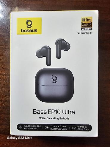 baseus w7: Yeni Simsiz (Bluetooth) Qulaqcıqlar, Baseus, rəng - Qara — 1