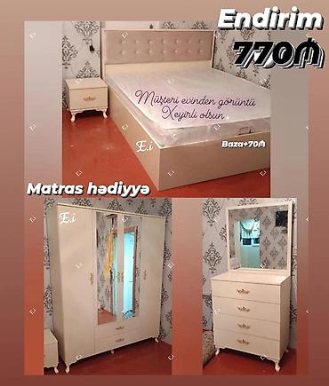 qapi plasmas: Yataq otağı dəsti - Dəst tərkibi: - Yumşaq başlıqlı iki nəfərlik — 1