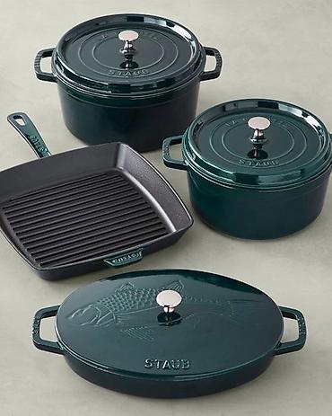Чугунная посуда STAUB + керамическая форма-тыква Набор премиальной