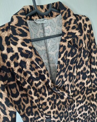 leopard haljina: S (EU 36), bоја - Braon, Drugi stil, Dugih rukava