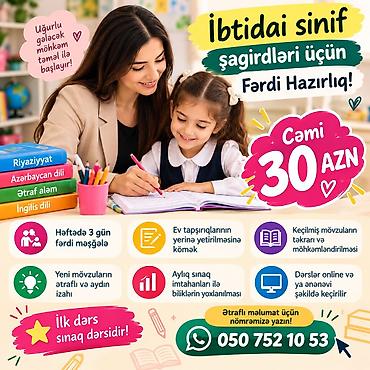 gəncə yuk dasima: Məktəbəqədər və ibtidai sinif hazırlığı, Azərbaycan dili, Fərdi — 1