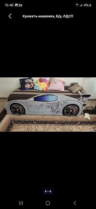 bunk bed: Кровать-машинка, Б/у, ЛДСП — 3