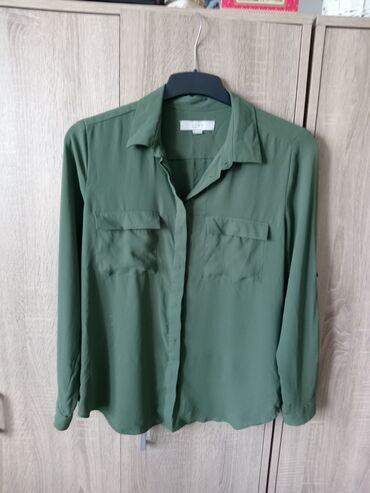 only košulje: M (EU 38), Single-colored, color - Khaki