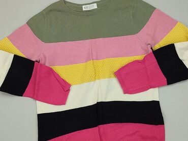 sweterek w kolorowe paski: Sweterek, H&M, 10 lat, 134-140 cm, stan - Dobry