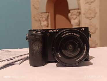 nikon canta: Sony Alpha 6500 İdeal Vezyetde Tecili satilir Bez Problemdi Qutu