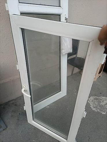 plasdik qapi pencere: PVC plastik pəncərə qapağı (açılan), iki bölməli şüşə paketlə — 1