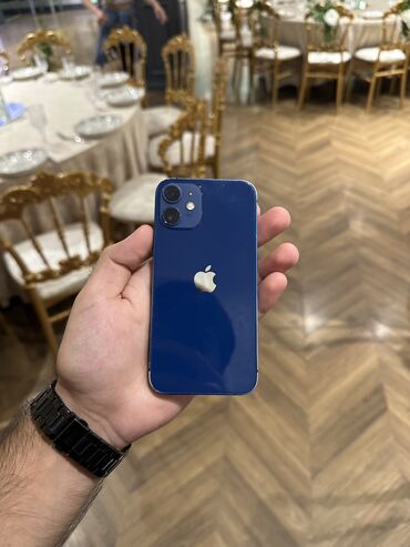 iphone 12 mini işlənmiş: IPhone 12 mini, 64 ГБ, Синий, Беспроводная зарядка, Face ID, С документами