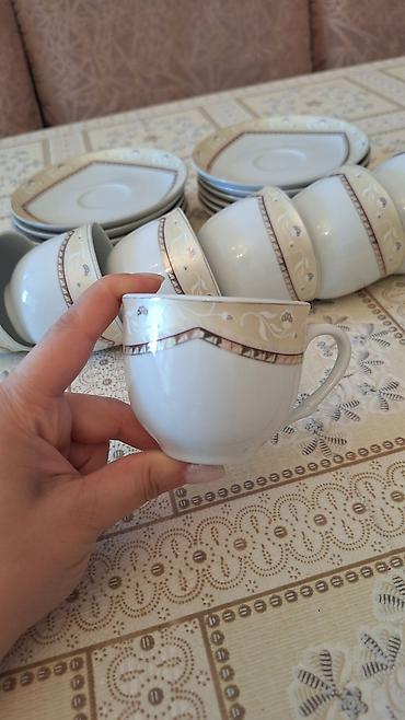 Qab-qacaq və mətbəx ləvazimatları: Çay dəsti, rəng - Ağ, Farfor, 12 nəfərlik — 2