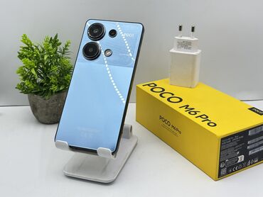 купить телефон cdma: Poco M6 Pro, Колдонулган, 256 ГБ, түсү - Көк, 2 SIM