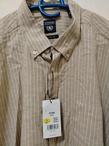 Kişi geyimləri: Köynək, 6XL, rəng - Bej — 2