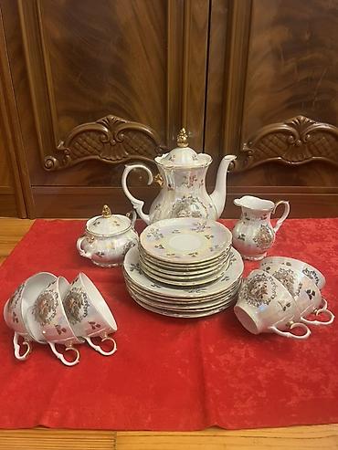 cayni: Çay dəsti, rəng - Ağ, Farfor, 6 nəfərlik — 2